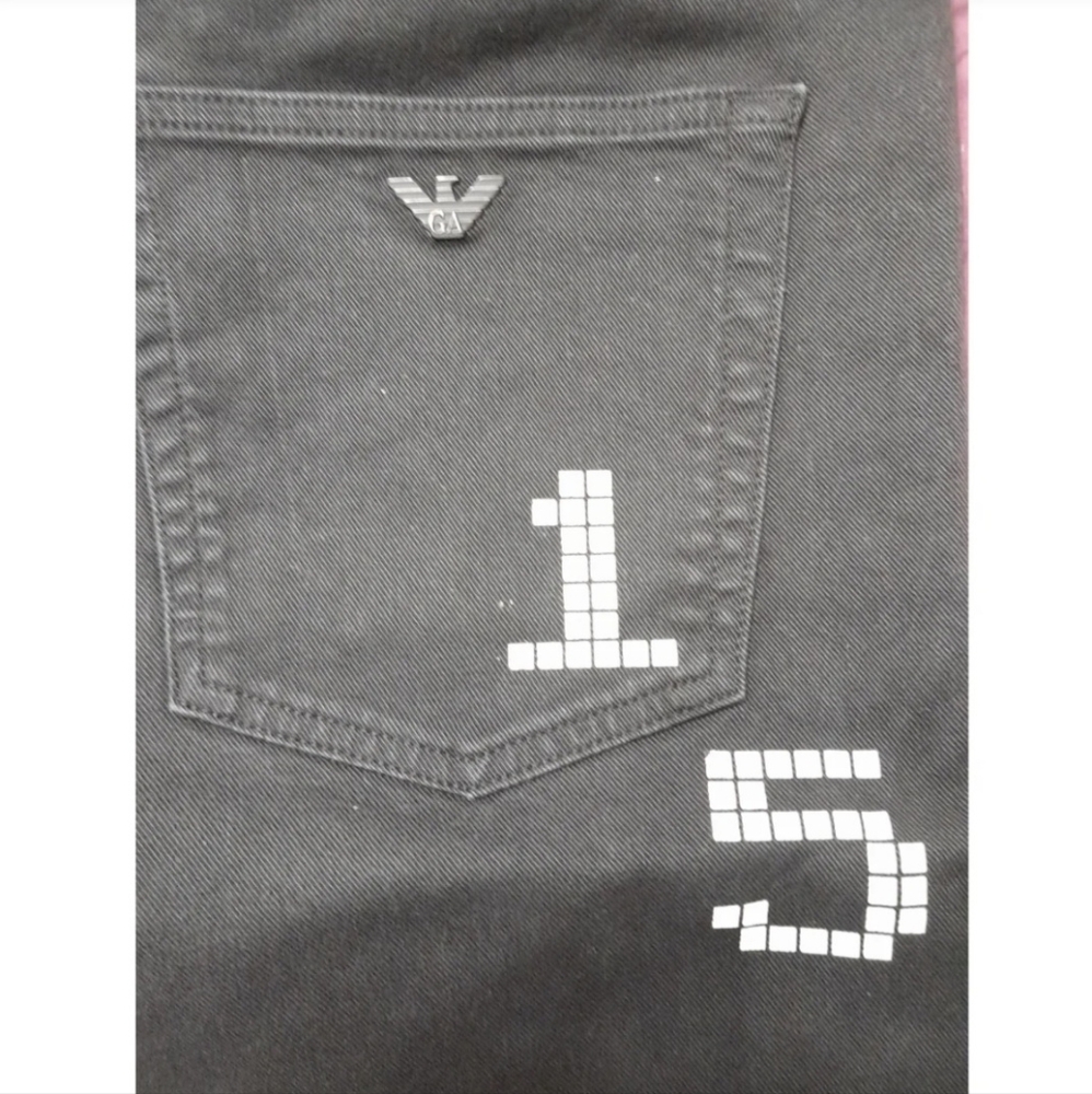 Emporio Armani Black Slim Jeans with Tapered Fit - Picture 5 of 8